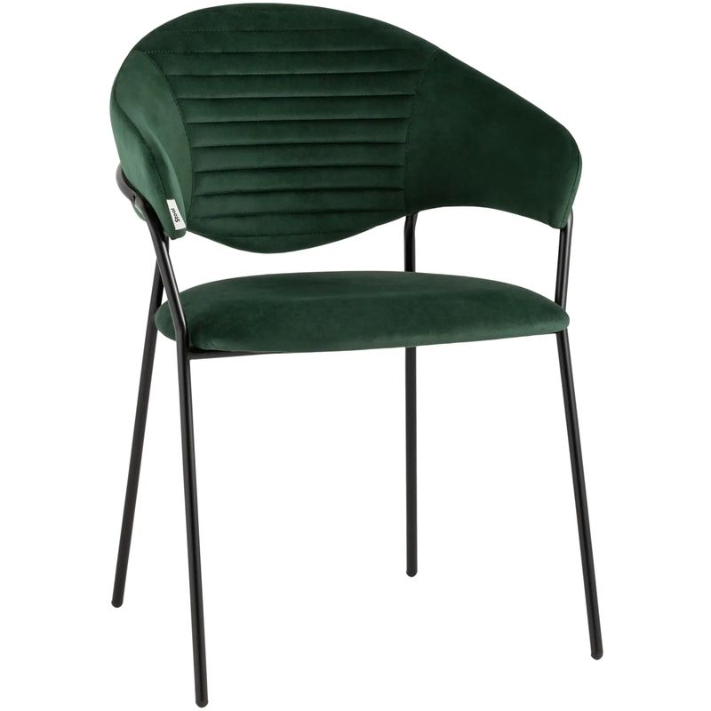 Стул Alexis Chair Зеленый Велюр Зеленый Черный Стул Alexis Chair Зеленый Велюр Зеленый Черный в Волгограде | Loft Concept
