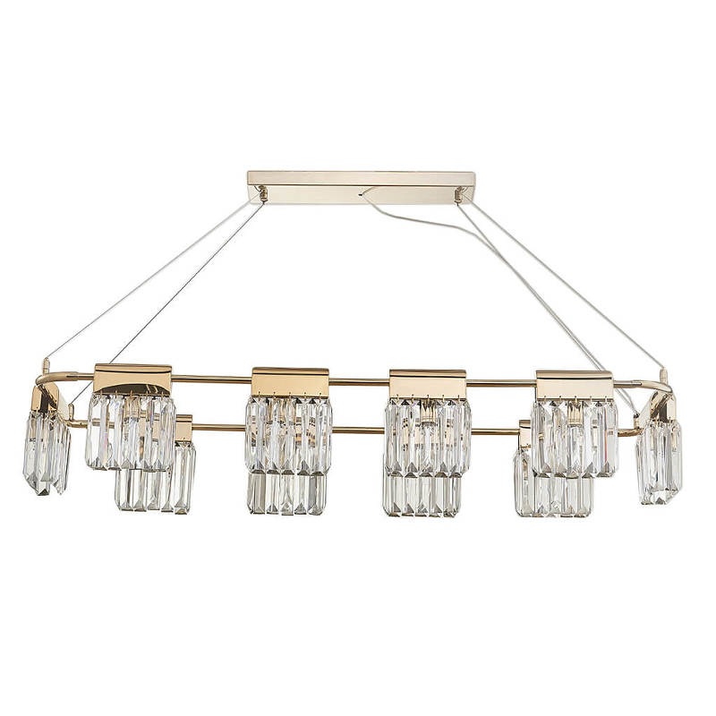 Люстра Crystal Pendants gold 10 Глянцевое золото Прозрачное Стекло Люстра Crystal Pendants gold 10 Глянцевое золото Прозрачное Стекло в Волгограде | Loft Concept