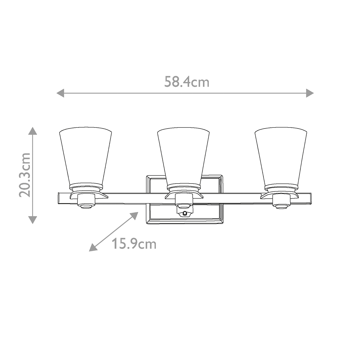 Бра для ванных комнат с белыми стеклянными конусными плафонами Hinkley в Волгограде