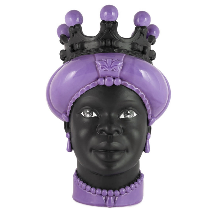Ваза VASE MORO LADY CROWN DARK purple Черный Сиреневый Ваза VASE MORO LADY CROWN DARK purple Черный Сиреневый в Волгограде | Loft Concept