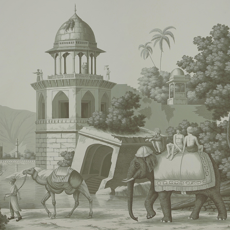 Обои ручная роспись Early Views of India Crystal Grey on scenic paper Обои ручная роспись Early Views of India Crystal Grey on scenic paper в Волгограде | Loft Concept