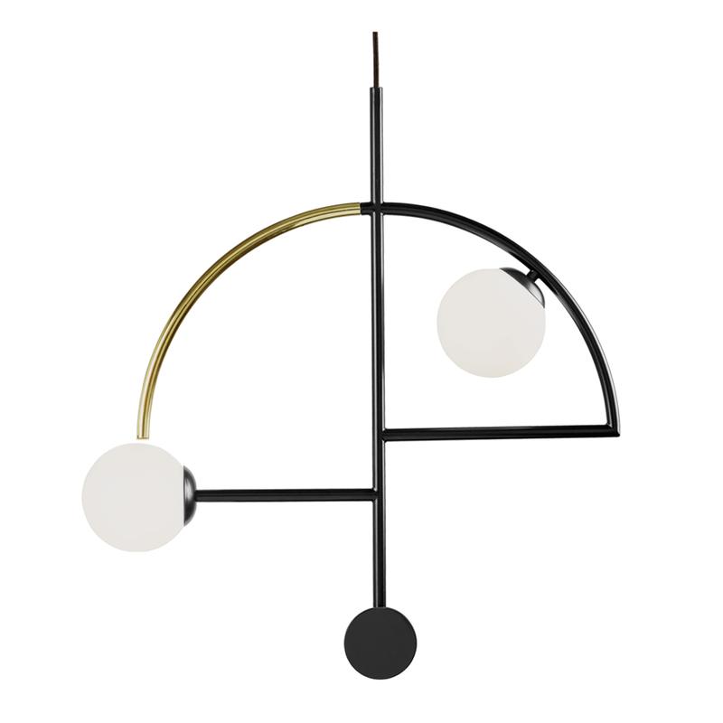 Подвесной светильник HELIO II - SUSPENSION LIGHT Черный Белый Латунь Подвесной светильник HELIO II - SUSPENSION LIGHT Черный Белый Латунь в Волгограде | Loft Concept