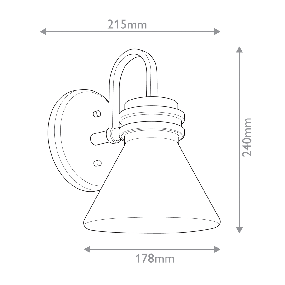 Бра с белым матовым плафоном в форме конуса Kichler в Волгограде