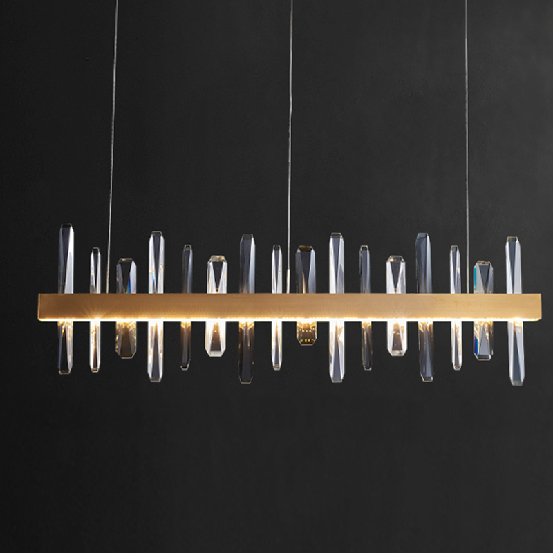 Люстра Gertrudis Chandelier line Латунь Прозрачный Люстра Gertrudis Chandelier line Латунь Прозрачный в Волгограде | Loft Concept