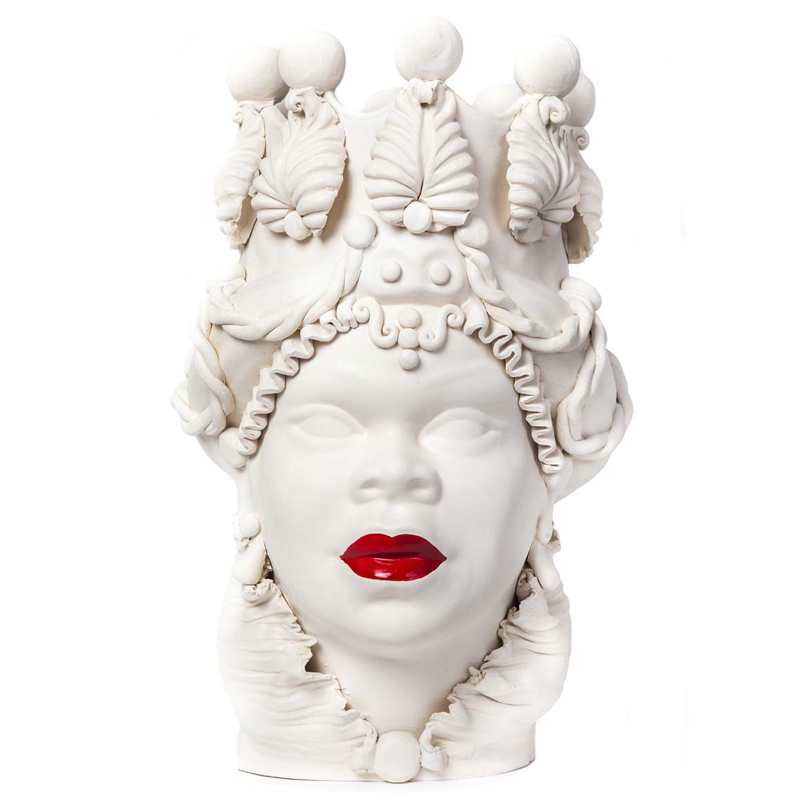 Ваза VASE MORO LADY LIPSTICK Белый Красный Ваза VASE MORO LADY LIPSTICK Белый Красный в Волгограде | Loft Concept