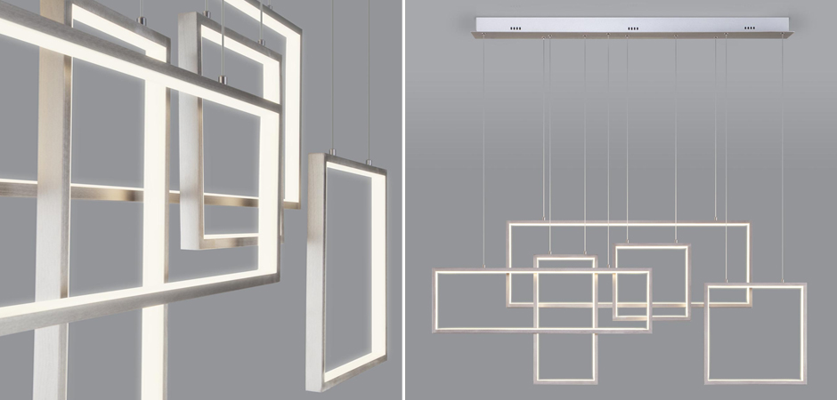 Люстра Rectangle Geometry Chandelier Nickel 5 Люстра Rectangle Geometry Chandelier Nickel 5 - Loft-Concept в Волгограде