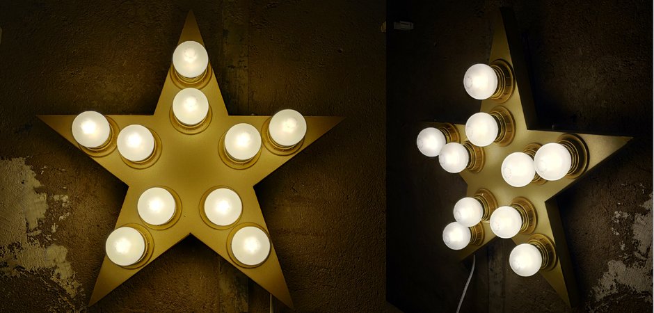 Настенный светильник Star золотая звезда Настенный светильник Star золотая звезда - Loft-Concept в Волгограде