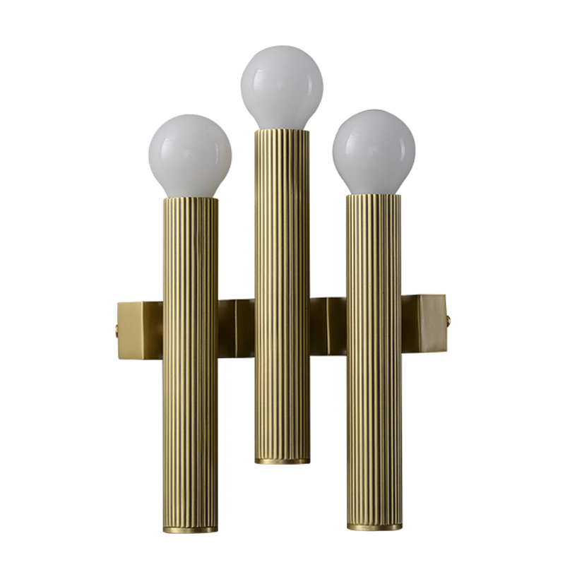 Бра Corrugated Brass Wall Lamp Латунь Бра Corrugated Brass Wall Lamp Латунь в Волгограде | Loft Concept