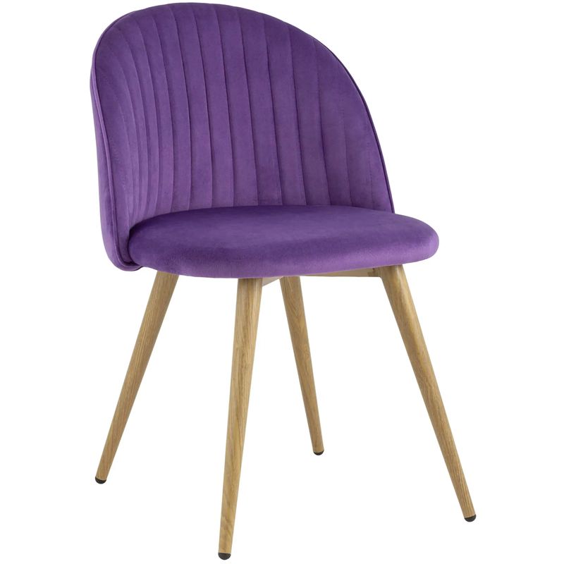 Стул Miruna Chair Лиловый Велюр Лиловый Древесина Стул Miruna Chair Лиловый Велюр Лиловый Древесина в Волгограде | Loft Concept