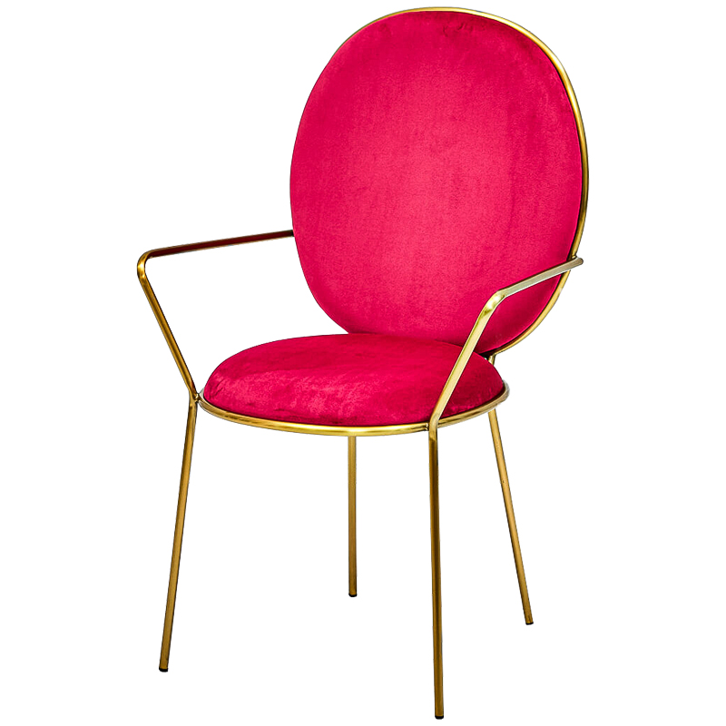 Стул с подлокотниками STAY Chair Fuchsia Фуксия Глянцевое золото Стул с подлокотниками STAY Chair Fuchsia Фуксия Глянцевое золото в Волгограде | Loft Concept