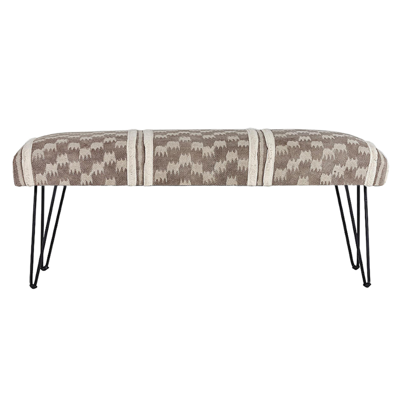 Оттоманка Beige Kilim Ornament Бежево-серый Оттоманка Beige Kilim Ornament Бежево-серый в Волгограде | Loft Concept