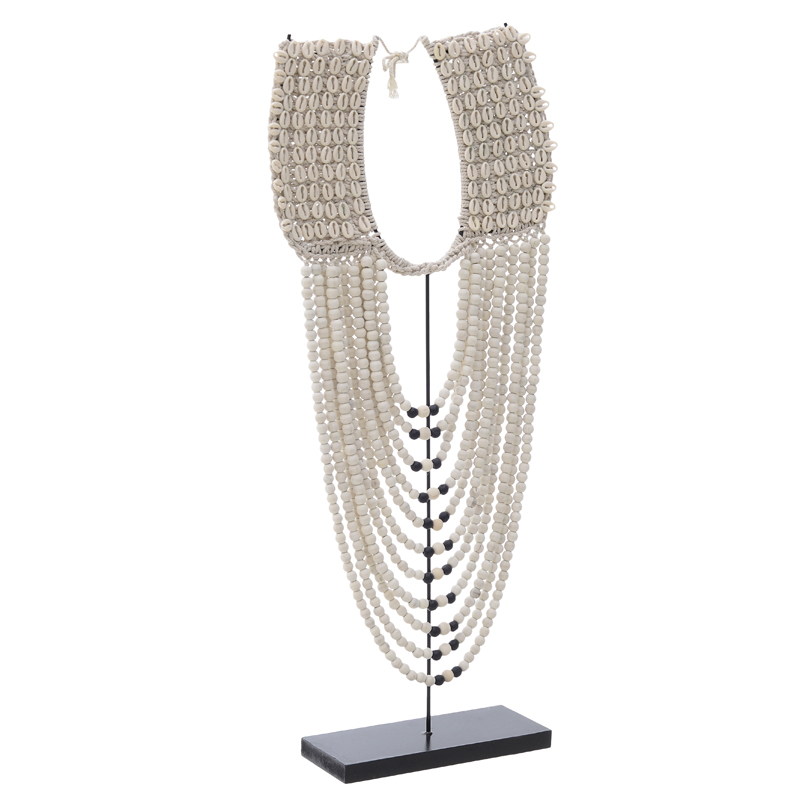 Этническое ожерелье на подставке Seashell Necklace Бежевый Черный в Волгограде | Loft Concept 