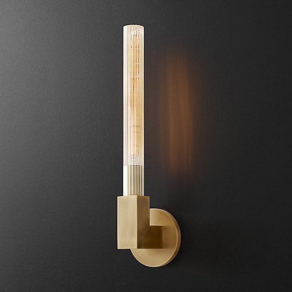 Бра RH CANNELLE wall lamp SINGLE Sconces Латунь Бра RH CANNELLE wall lamp SINGLE Sconces Латунь в Волгограде | Loft Concept