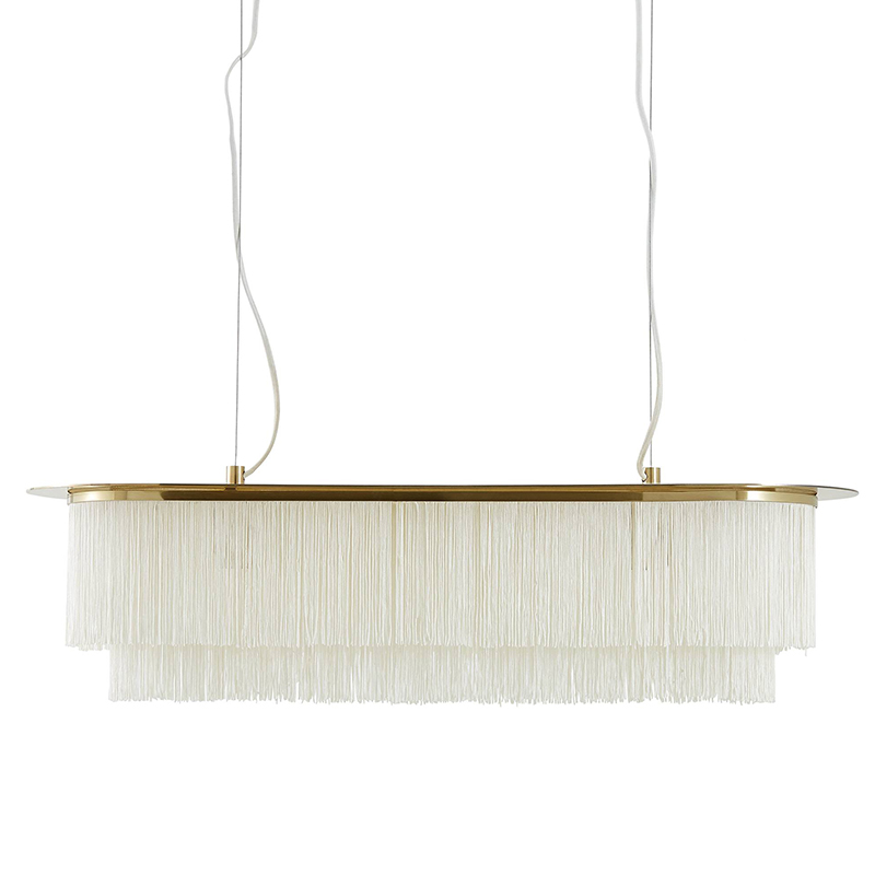 Люстра Houtique Linear Chandelier Cream Кремовый Латунь Люстра Houtique Linear Chandelier Cream Кремовый Латунь в Волгограде | Loft Concept