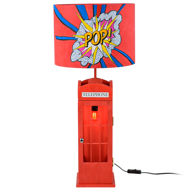 Настольная лампа Red Phone Booth Pop Lamp Красный Мульти Настольная лампа Red Phone Booth Pop Lamp Красный Мульти в Волгограде | Loft Concept