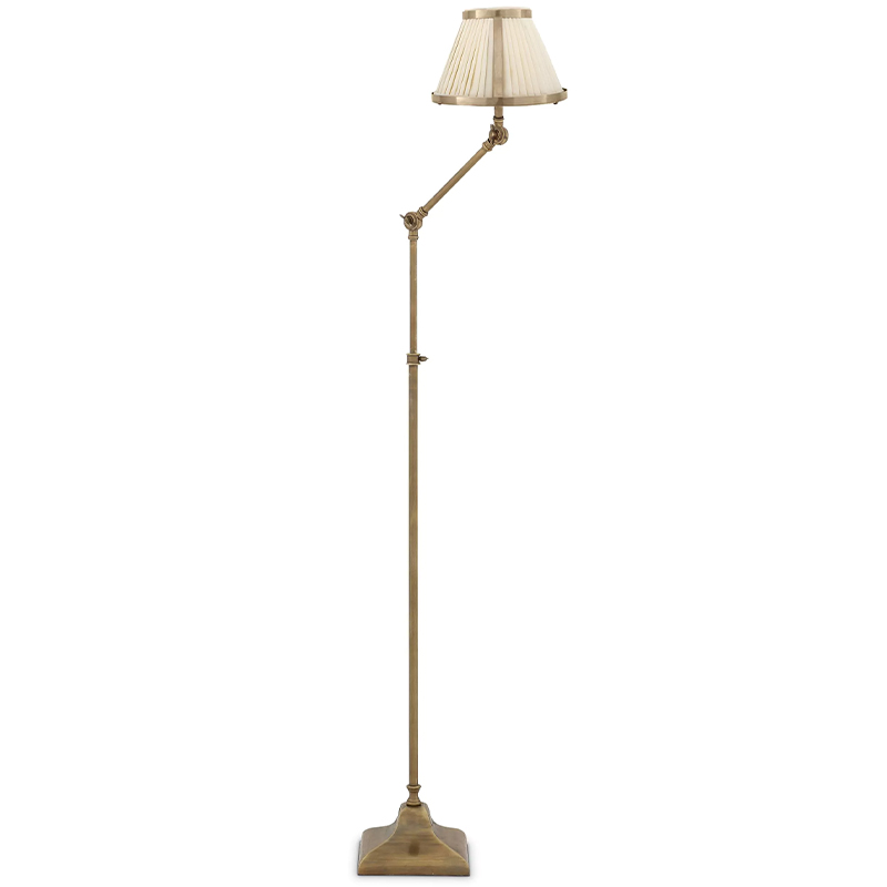 Торшер Eichholtz Floor Lamp Brunswick Винтажная латунь Кремовый Черный Торшер Eichholtz Floor Lamp Brunswick Винтажная латунь Кремовый Черный в Волгограде | Loft Concept