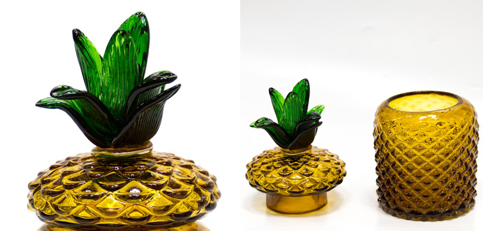 Ваза с крышкой Pineapple Transparent Amber S Ваза с крышкой Pineapple Transparent Amber S - Loft-Concept в Волгограде