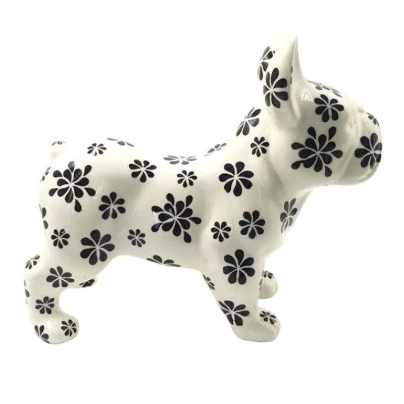 Статуэтка Bulldog black petals Белый Черный Статуэтка Bulldog black petals Белый Черный в Волгограде | Loft Concept