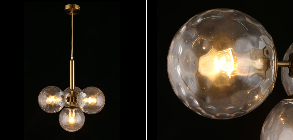 Люстра Bubble Glass с рельефным стеклом Люстра Bubble Glass с рельефным стеклом - Loft-Concept в Волгограде