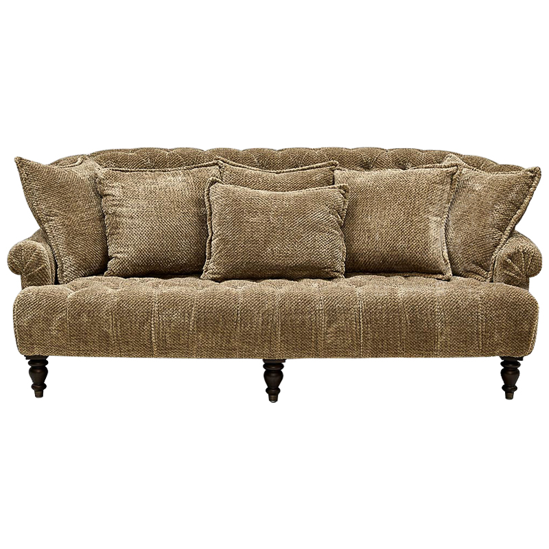 Диван с подушками Gould Sofa Коричневый Коричневый Диван с подушками Gould Sofa Коричневый Коричневый в Волгограде | Loft Concept