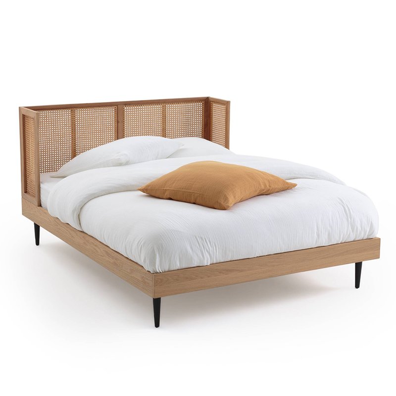 Кровать Nora Wicker Bed Светлый дуб Кровать Nora Wicker Bed Светлый дуб в Волгограде | Loft Concept