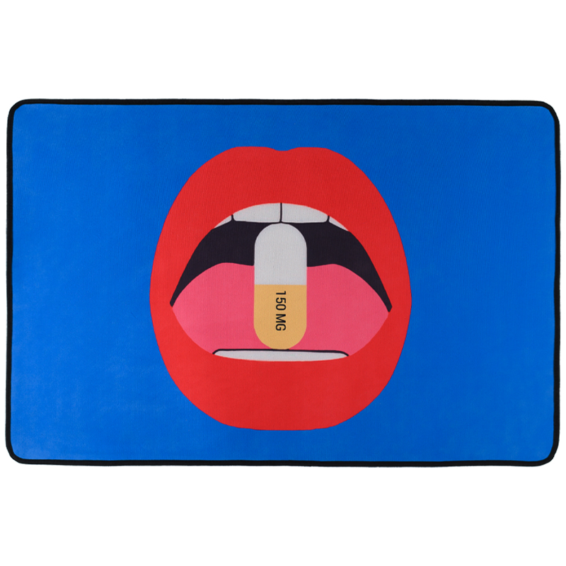 Ковер Red Lips Jonathan Adler Rug Синий Красный Розовый Желтый Ковер Red Lips Jonathan Adler Rug Синий Красный Розовый Желтый в Волгограде | Loft Concept