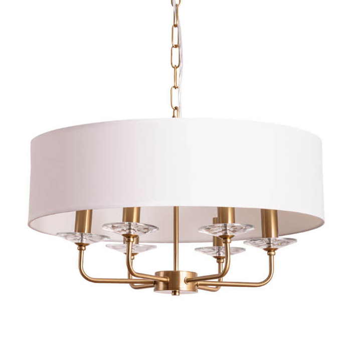 Люстра Obelerio Chandelier Белый Бронза Прозрачный Люстра Obelerio Chandelier Белый Бронза Прозрачный в Волгограде | Loft Concept