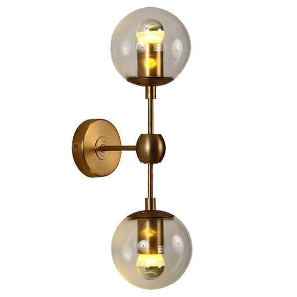 Бра Modo Sconce 2 Globes Gold Золотой Янтарь (Amber) Прозрачное Стекло Бра Modo Sconce 2 Globes Gold Золотой Янтарь (Amber) Прозрачное Стекло в Волгограде | Loft Concept
