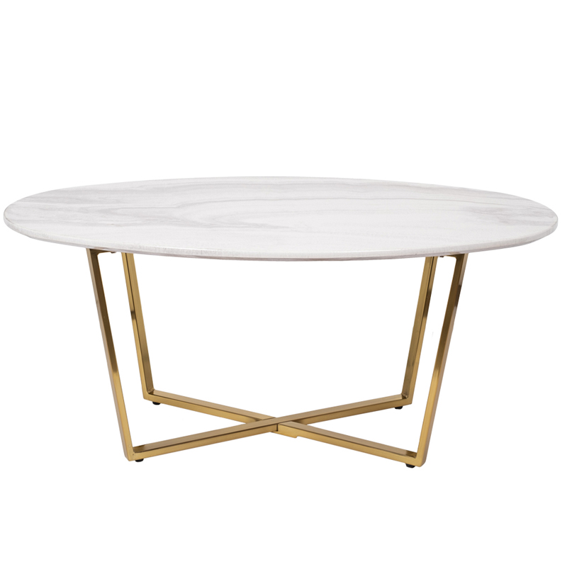 Кофейный стол Marsali Coffee Table Золотой Белый Кофейный стол Marsali Coffee Table Золотой Белый в Волгограде | Loft Concept