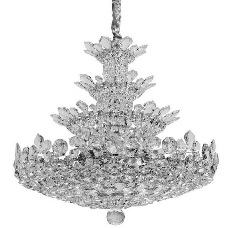 Люстра Griselda Crystal Chandelier 80 Хром Прозрачный Люстра Griselda Crystal Chandelier 80 Хром Прозрачный в Волгограде | Loft Concept