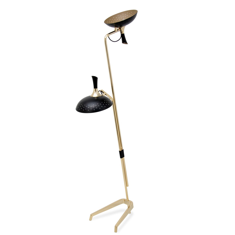 Торшер ABBEY Floor lamp Черный Глянцевое золото в Волгограде | Loft Concept 