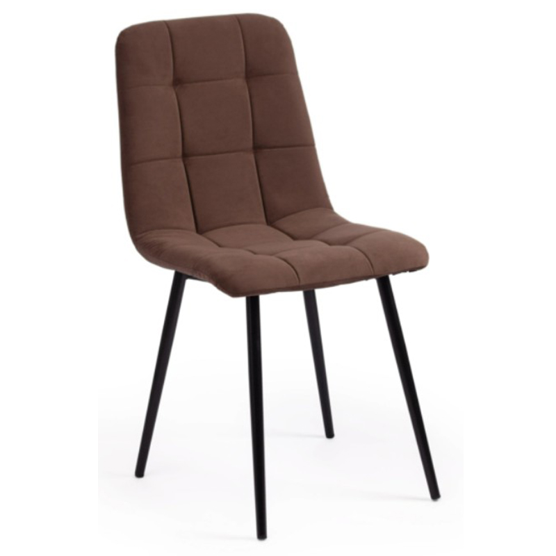 Стул Nancy Velour Brown Chair Коричневый Черный Стул Nancy Velour Brown Chair Коричневый Черный в Волгограде | Loft Concept