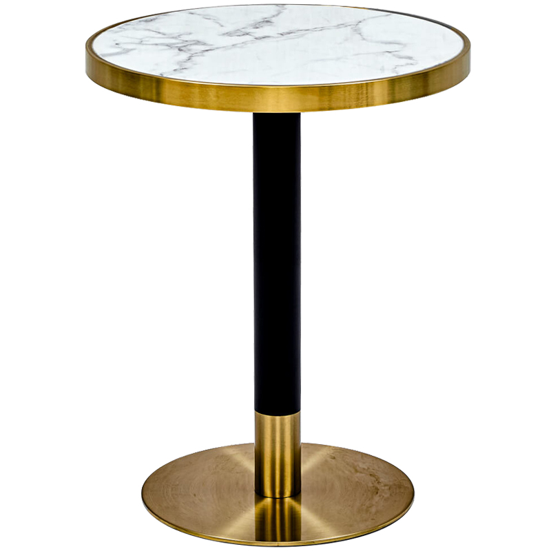 Обеденный стол Paco Dinner Table 60 Белый Глянцевое золото Черный Обеденный стол Paco Dinner Table 60 Белый Глянцевое золото Черный в Волгограде | Loft Concept