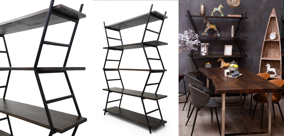 Стеллаж Industrial Zigzag Dark Wood Стеллаж Industrial Zigzag Dark Wood - Loft-Concept в Волгограде