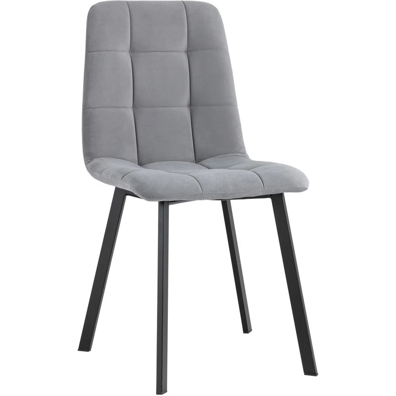 Стул NANCY S Chair Серый велюр Серый Черный в Волгограде | Loft Concept 