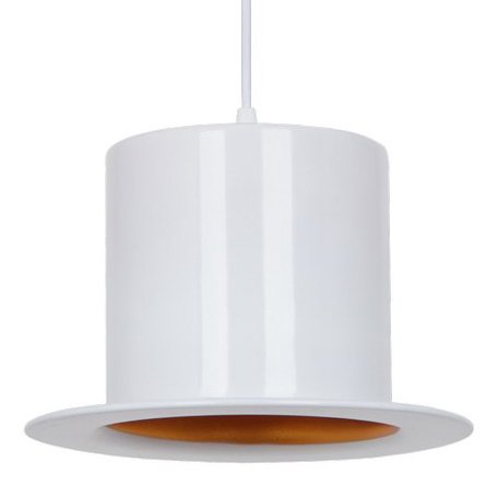 Подвесной светильник Pendant Lamp Banker Bowler Hat White I Белый Подвесной светильник Pendant Lamp Banker Bowler Hat White I Белый в Волгограде | Loft Concept
