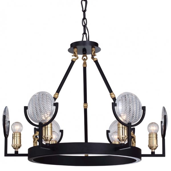 Люстра RH Gaslight Lens Chandelier 6 Черный Люстра RH Gaslight Lens Chandelier 6 Черный в Волгограде | Loft Concept