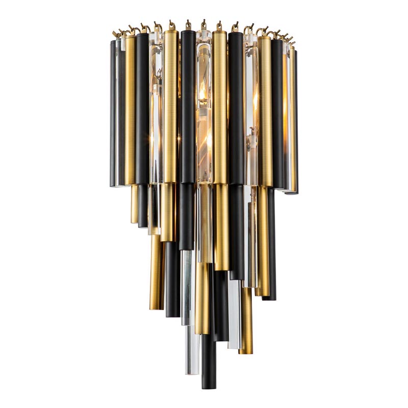 Бра Black Brass Symphony Wall Lamp Черный Латунь Прозрачный (Transparent) Бра Black Brass Symphony Wall Lamp Черный Латунь Прозрачный (Transparent) в Волгограде | Loft Concept