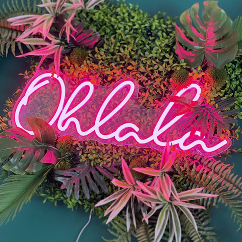 Неоновая настенная лампа Oh La La Neon Wall Lamp Розовый Розовый Прозрачный в Волгограде | Loft Concept 