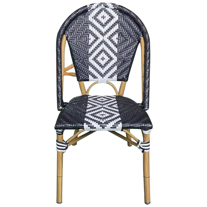 Стул ротанг Wicker Aloys Rattan Chair Древесина Черный Белый Стул ротанг Wicker Aloys Rattan Chair Древесина Черный Белый в Волгограде | Loft Concept