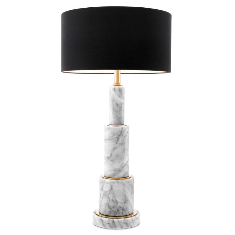 Настольная лампа Eichholtz Table Lamp Dax Белый Мрамор Bianco Черный Глянцевое золото Настольная лампа Eichholtz Table Lamp Dax Белый Мрамор Bianco Черный Глянцевое золото в Волгограде | Loft Concept