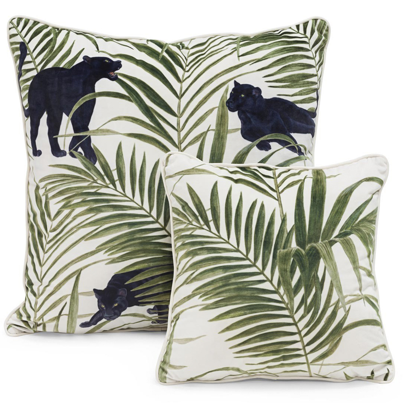 Комплект подушек SET PILLOW ABHIKA white-green Зеленый Белый в Волгограде | Loft Concept 