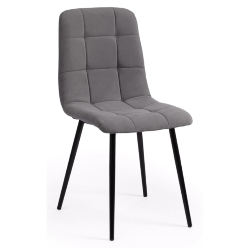 Стул Nancy Velour Grey Chair Серый Черный Стул Nancy Velour Grey Chair Серый Черный в Волгограде | Loft Concept