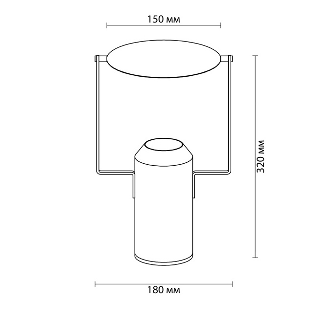 Настольная лампа Black Cylinder Table Lamp Настольная лампа Black Cylinder Table Lamp в Волгограде