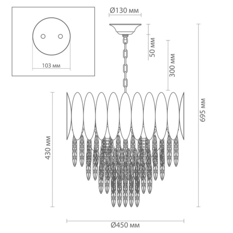 Люстра KEBO KING CHANDELIER four cascades D 45 Люстра KEBO KING CHANDELIER four cascades D 45 в Волгограде