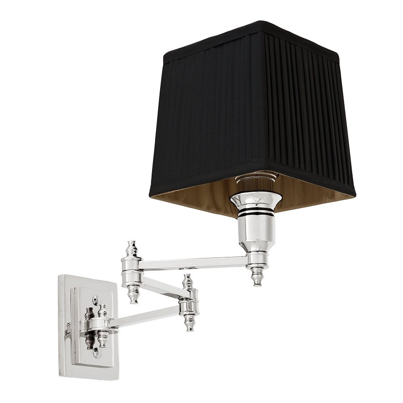 Бра Wall Lamp Lexington Swing Nickel+Black Никель Черный Бра Wall Lamp Lexington Swing Nickel+Black Никель Черный в Волгограде | Loft Concept