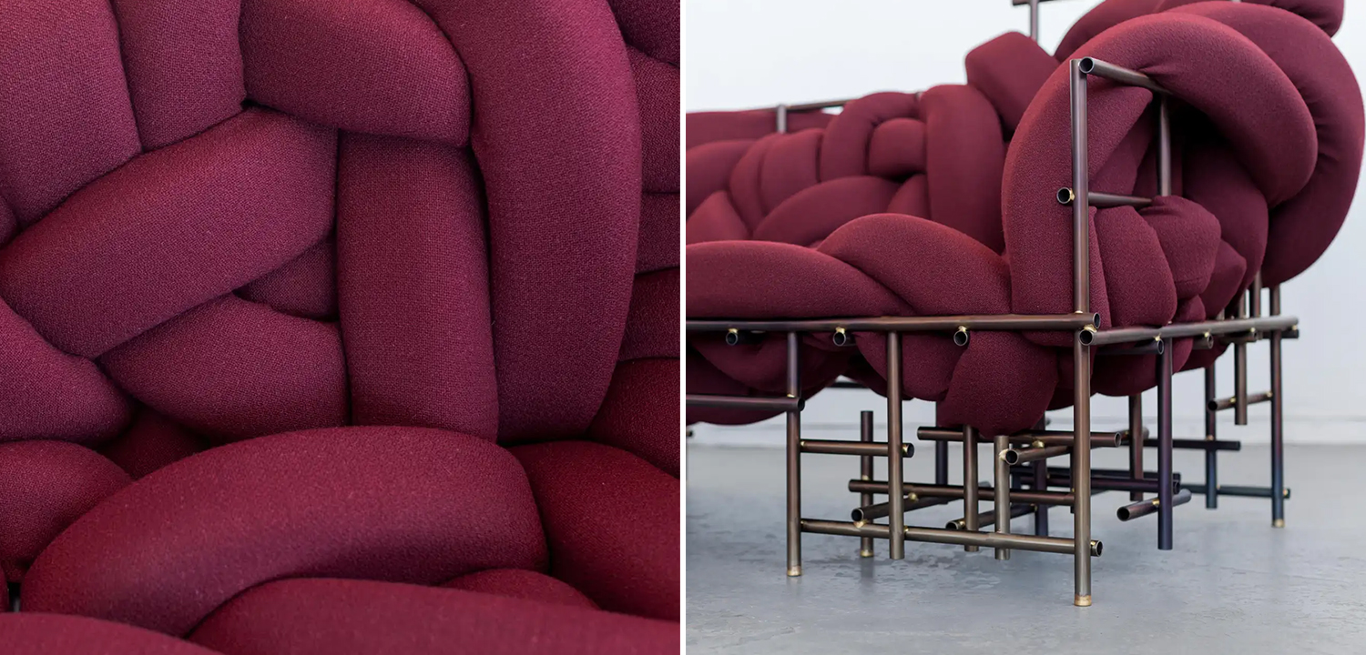 Дизайнерский Диван с плетеными трубами Lawless Sofa Evan Fay - фото