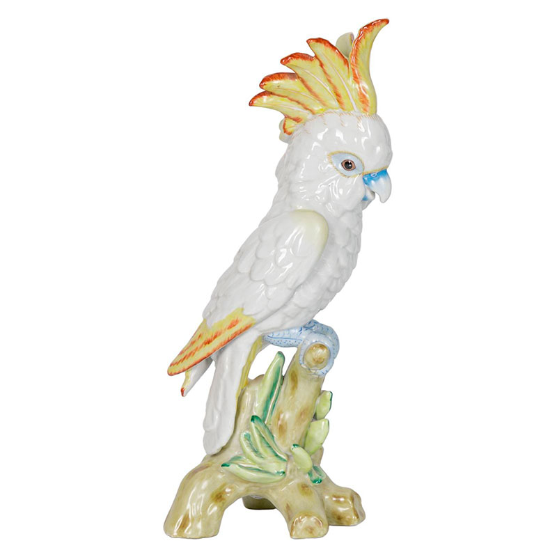 Статуэтка фарфоровая Попугай Parrot Белый Статуэтка фарфоровая Попугай Parrot Белый в Волгограде | Loft Concept