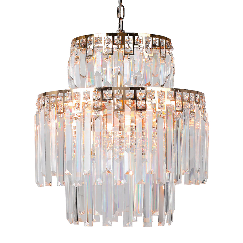 Люстра Mireil Chandelier 40 Глянцевое золото Прозрачный Люстра Mireil Chandelier 40 Глянцевое золото Прозрачный в Волгограде | Loft Concept