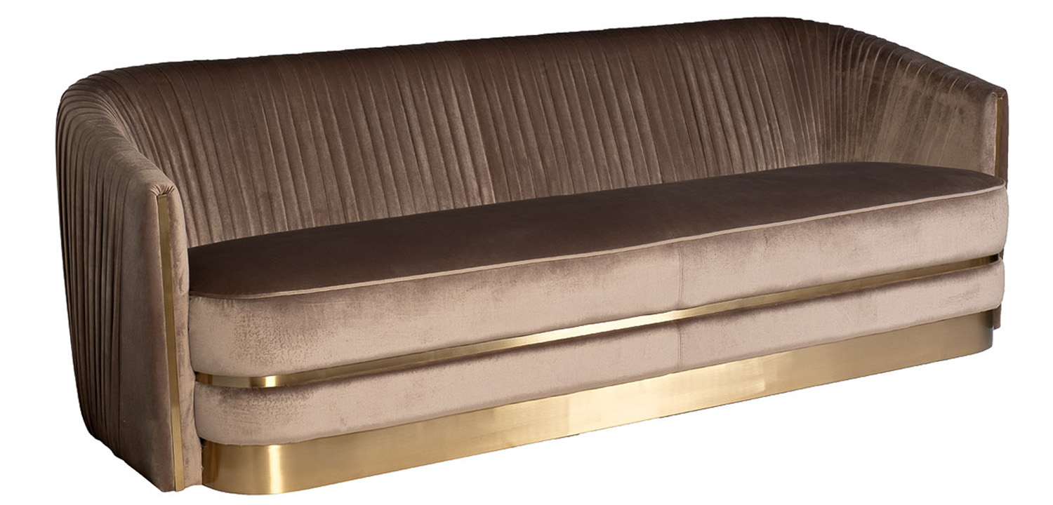 Диван трехместный велюр Bolger sofa three-seater velvet - фото